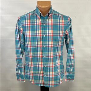 J. Crew untucked long sleeve button down collar shirt.  S